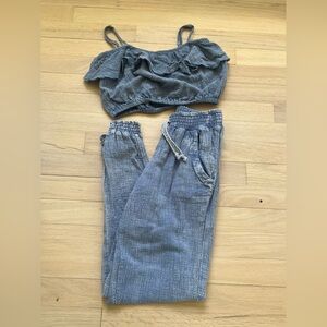 Vintage Havana Crop Top and Jogger Set